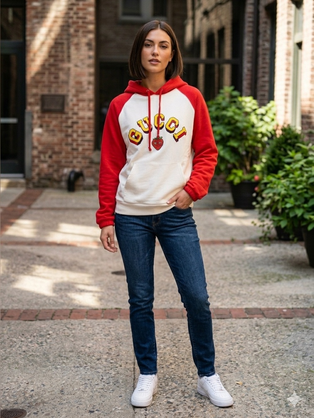 Gucci Strawberry Logo Hoodie Size M